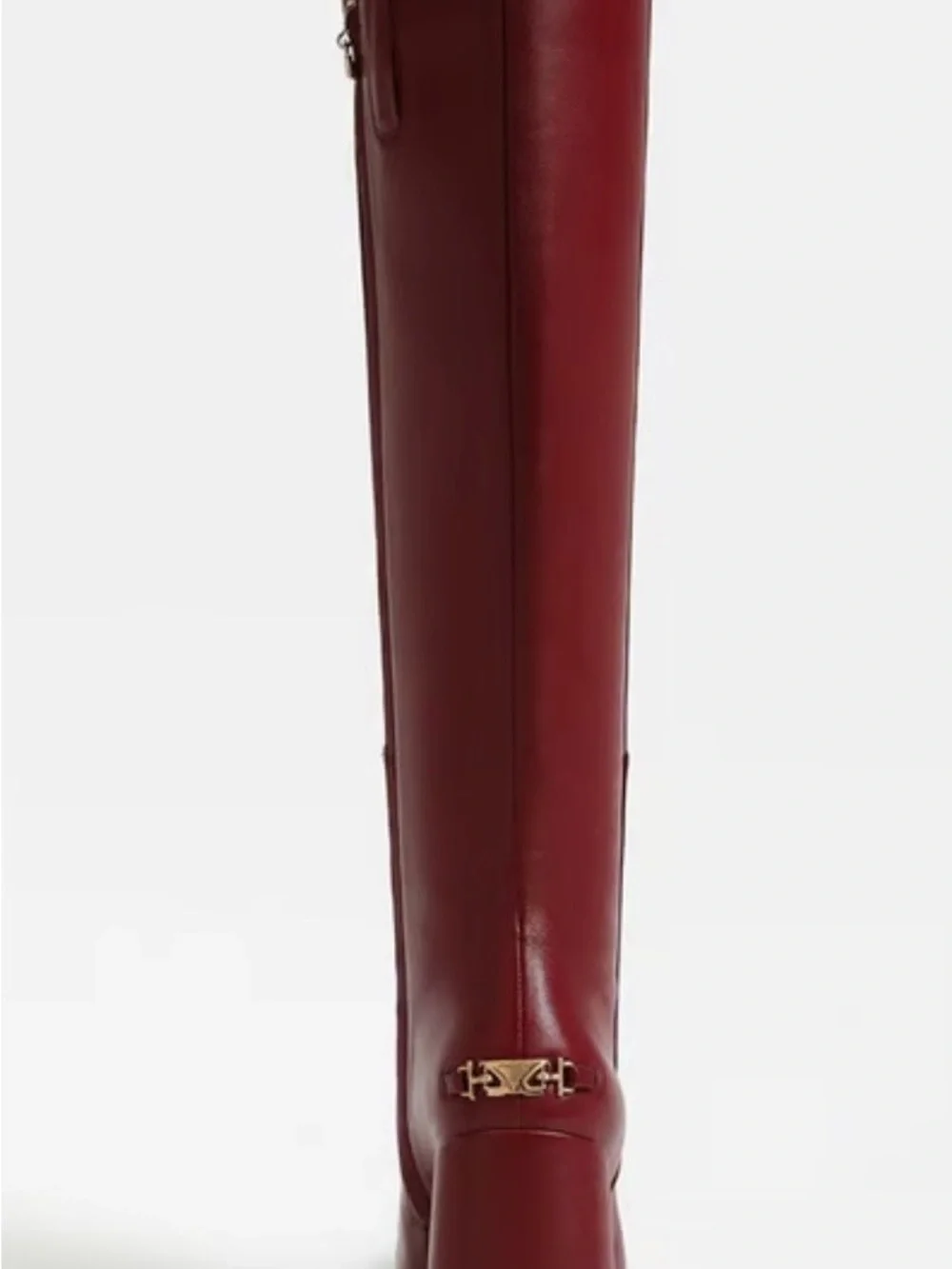 Circus NY by Sam Edelman Tall Dark Cherry Leather Block-Heel Boots - Picture 4 of 8